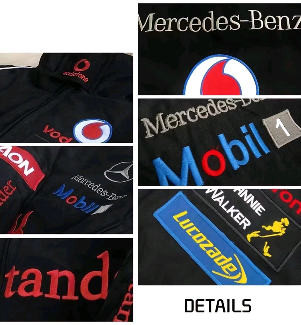 Mercedes Vintage Jacket - Black + Red, M