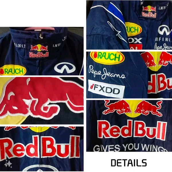 Red Bull Racing Vintage Jacket - Fully Embroidered - L