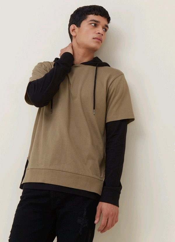 Brown Hooded Sweatshirt - S