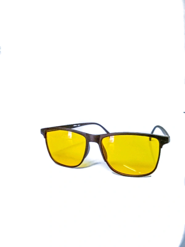 Navy Transparent Sun Glasses - yellow transperent, free size