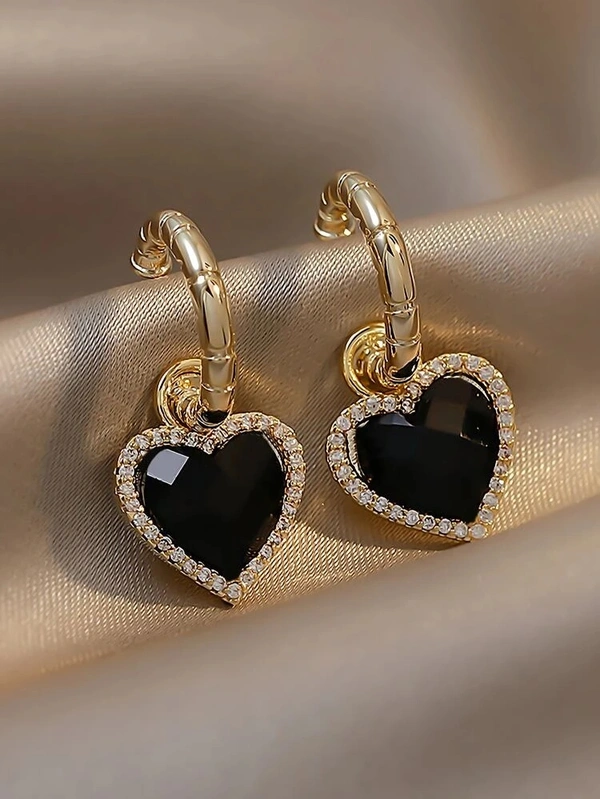 Black Stone Earrings 