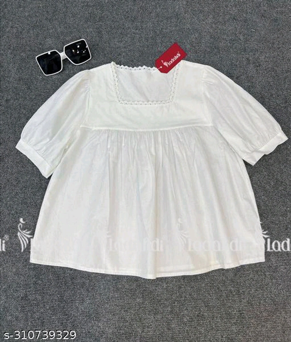 YSS LADAKDI SENSATIONAL WOMEN TOPS & TUNIC - S, White