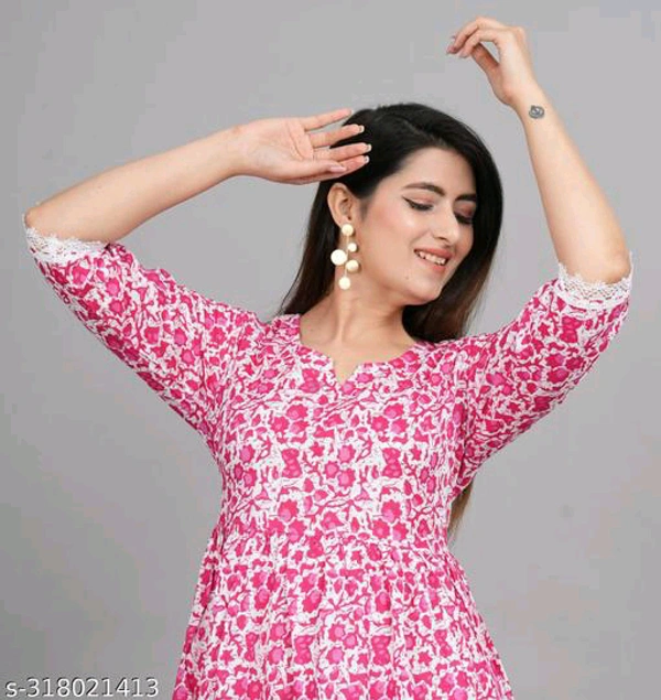 YSS Women's Rayon Party Wear Hope Top - Magenta / Fuchsia, L