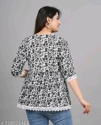 YSS Women's Rayon Party Wear Hope Top - Black, XL