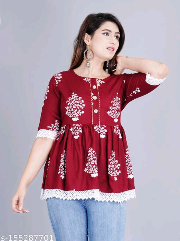 YSS Pretty Sensational Women Tops & Tunics - XXL, Maroon