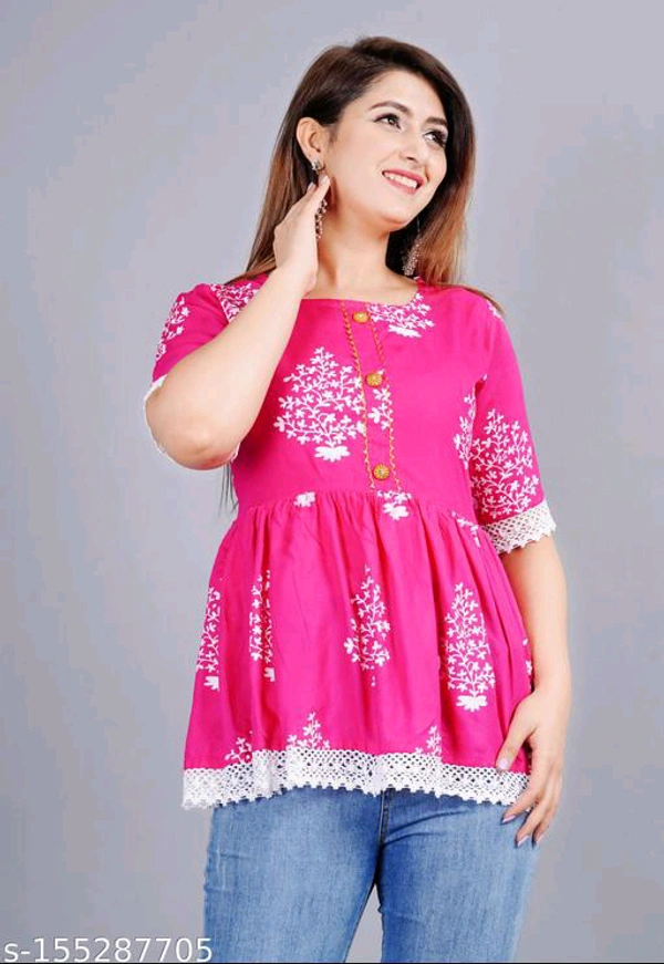 YSS Pretty Sensational Women Tops & Tunics - L, Magenta / Fuchsia