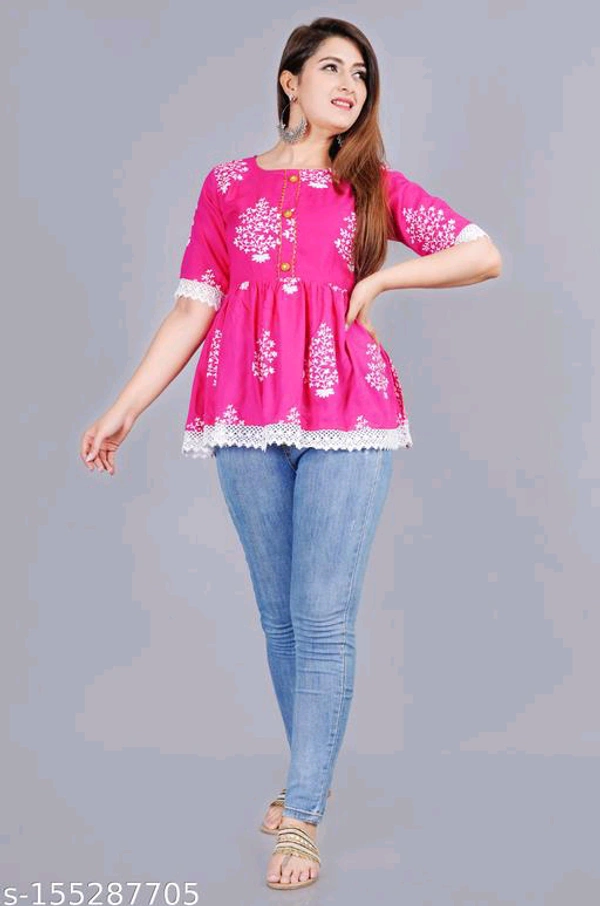 YSS Pretty Sensational Women Tops & Tunics - L, Magenta / Fuchsia