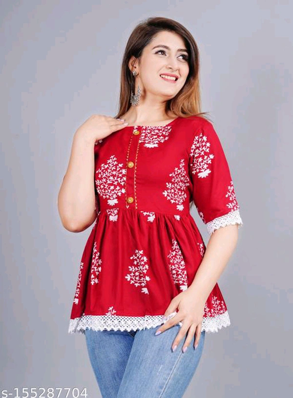 YSS Pretty Sensational Women Tops & Tunics - XXL, Red