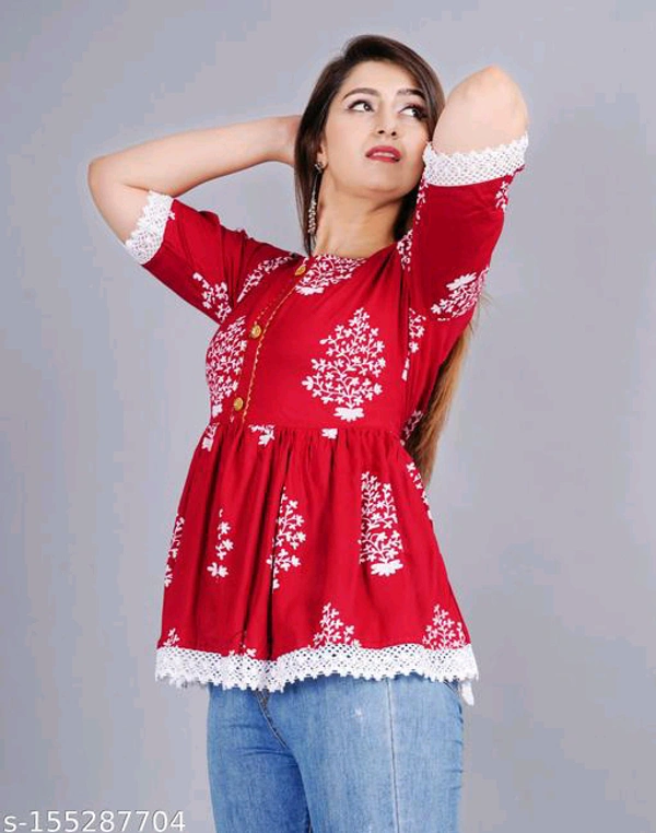 YSS Pretty Sensational Women Tops & Tunics - XXL, Red