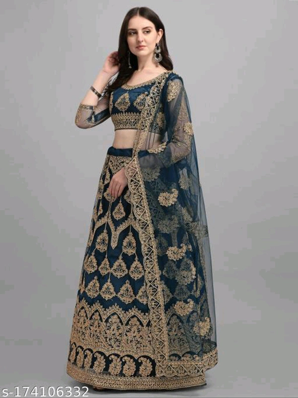 Wondor Chain Cording Lehenga Choli ( Semi Stitched )