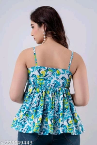 YSS Women Designer TOP - S, Picton Blue