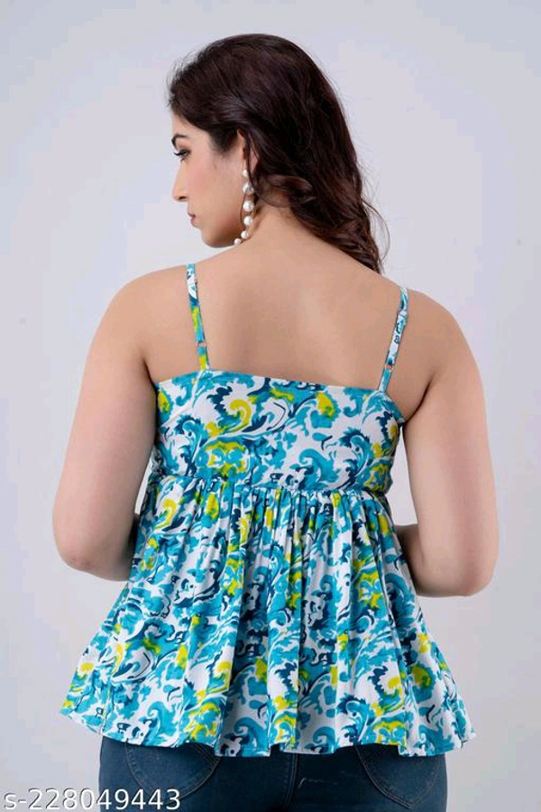 YSS Women Designer TOP - S, Picton Blue