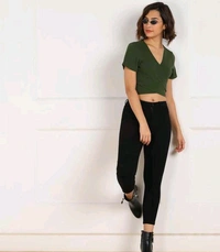 YSS WOMEN FANCY CROP TOP ( Lycra ) - XS