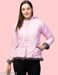 Yss Women Winter Jacket With Hood - Red, M