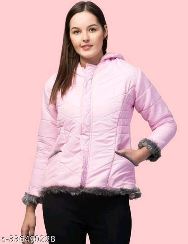 Yss Women Winter Jacket With Hood - Red, M