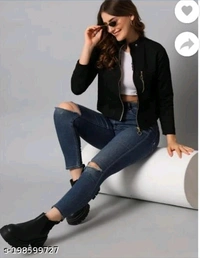 Yss Stylish Women Jacket And Waistcoat - Black, M