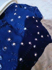 YSS Women's Georgette Sequence Work Kurta Solid Sharara with Dupatta Set - S