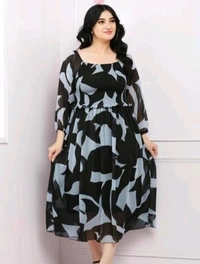 YSS Glamorous Women Dress - Free Size, Gray