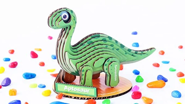 Funvention | Aptosaur 3D Model Puzzle Kit - DIY 3D Puzzle for Kids - Educational Toys - Green, Yes, No, Paper, Cardboard, 26 x 18 x 5.4 cm, Funvention, 200 grams, Shipping Charges will be added during checkout. Order will be shipped within 2-4 working days. Delivery time may vary due to COVID-19 , rainy season and delivery location. TrackingID will be provided to check the real time status of delivery. For any further queries related to order, Kindly send what's app to PieceofPassion Customer Care at +91