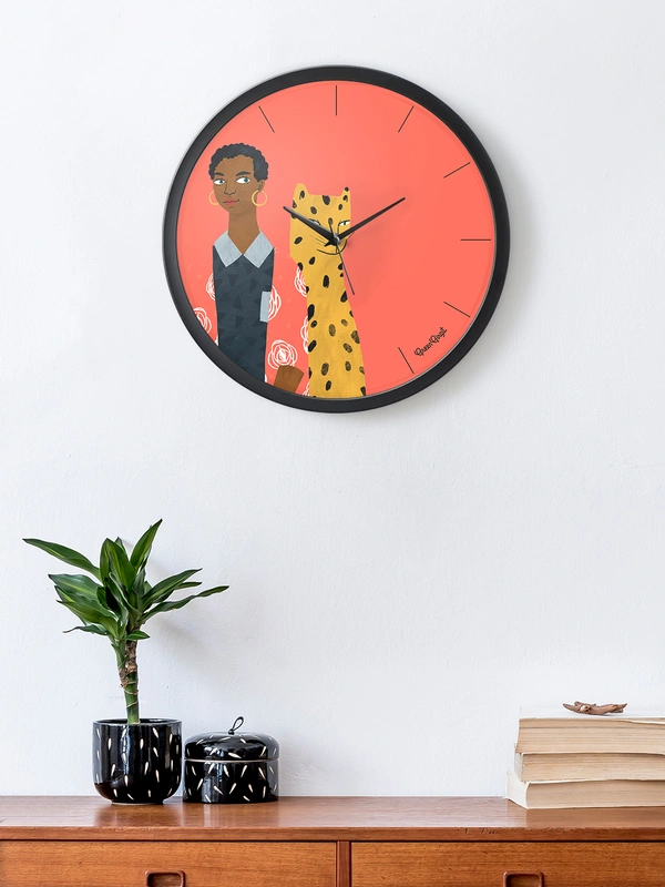 Elegant Leopard Analog Wall Clock