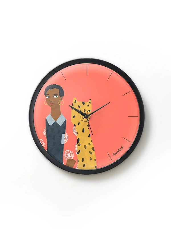 Elegant Leopard Analog Wall Clock