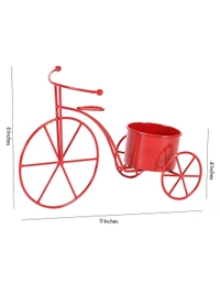 Small Cycle Planter Red