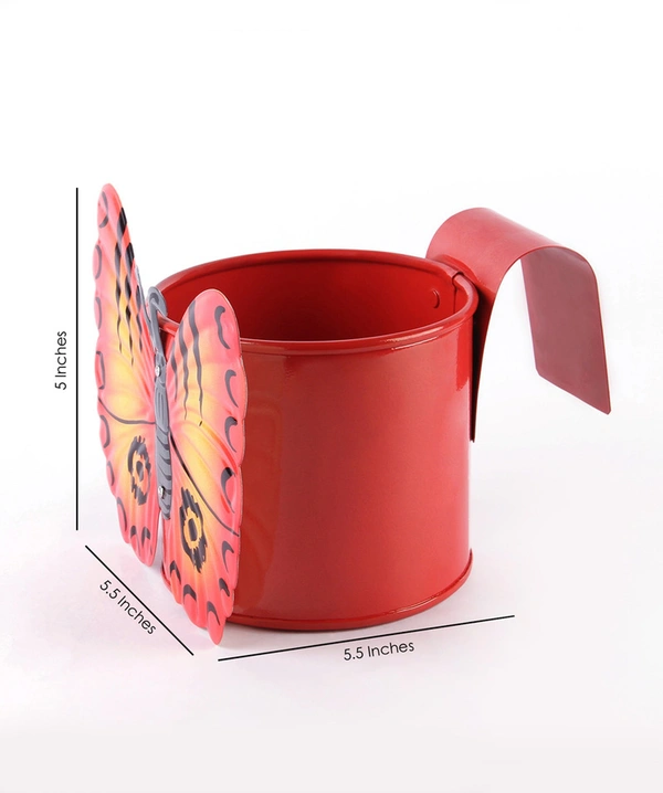 Handpainted Rectangle Planter Blue