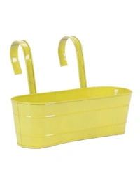 Oval Railing Planter Large Yellow