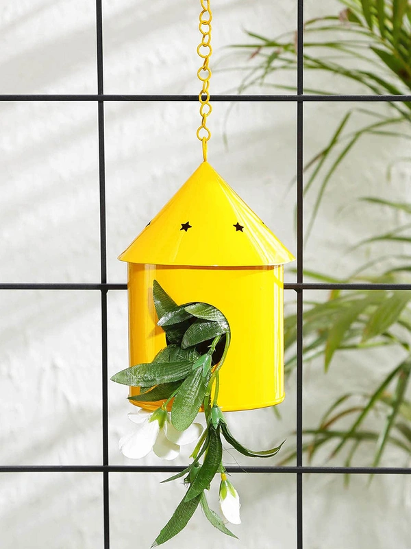 Round Hut Bird House Yellow