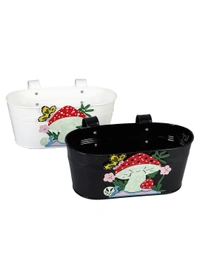 Set of two Mushroom Tub Black & White