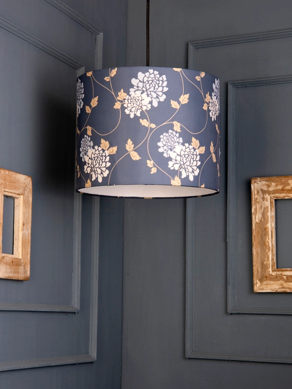 Golden Leaves Round Hanging Shade