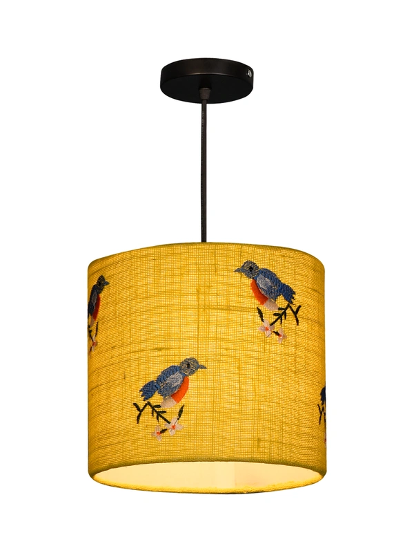 Embroided Birds Hanging Shade