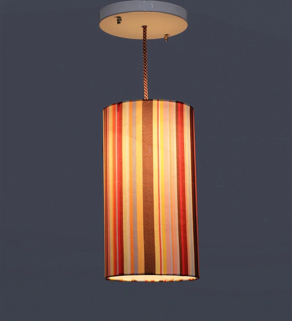 Colorful Stripes Cylindrical Hanging Shade