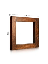 Green girgit Wooden Square Wall Shelf